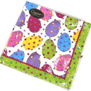 Caspari Easter Eggs Paper Luncheon Napkins 20 Count Triple-Ply 2 Packs  4540L
